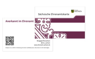 Sächsische Ehrenamtskarte kann jetzt beantragt werden