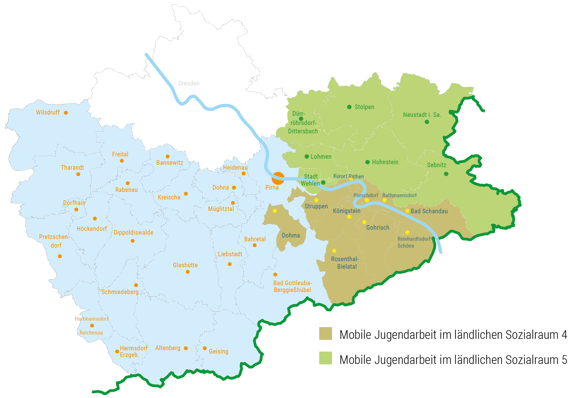 Karte Sozialräume 4 und 5 Karte Sozialräume 4 und 5